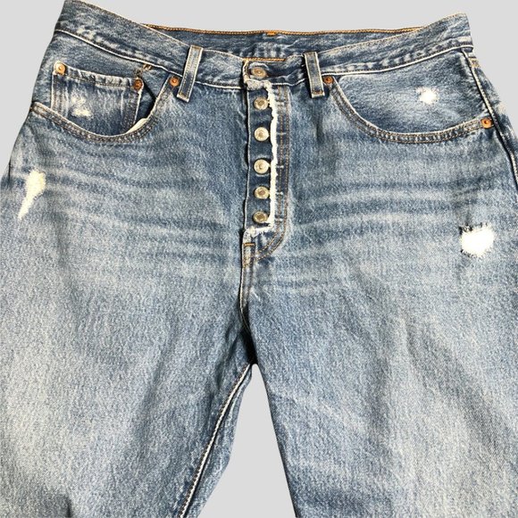 Levi's Denim - Levi's Premium Hi-Rise Distressed Exposed Button Fly Big E Jeans-Sz 31